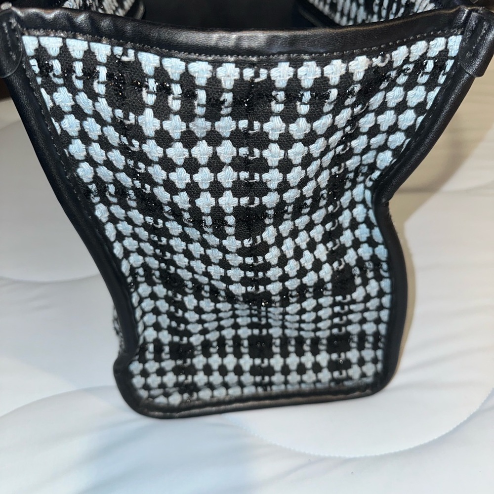Kate Spade Black, Blue and White Checkered Tote Bag - Picture 7 of 14